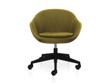 GLOBE 5 WAYS - Upholstered height-adjustable fabric office chair with castors by 5A Design - view 3